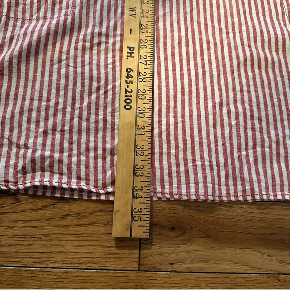 Max Studio Red Striped Linen Blend Shift Dress Size Small - Picture 12 of 14